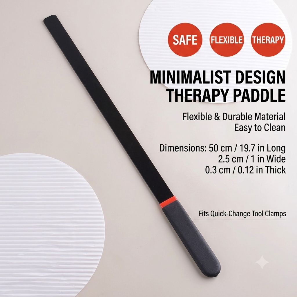Flexible soft slapping therapy paddle attachment for automatic massage machine, 19.7 inches length.⁠